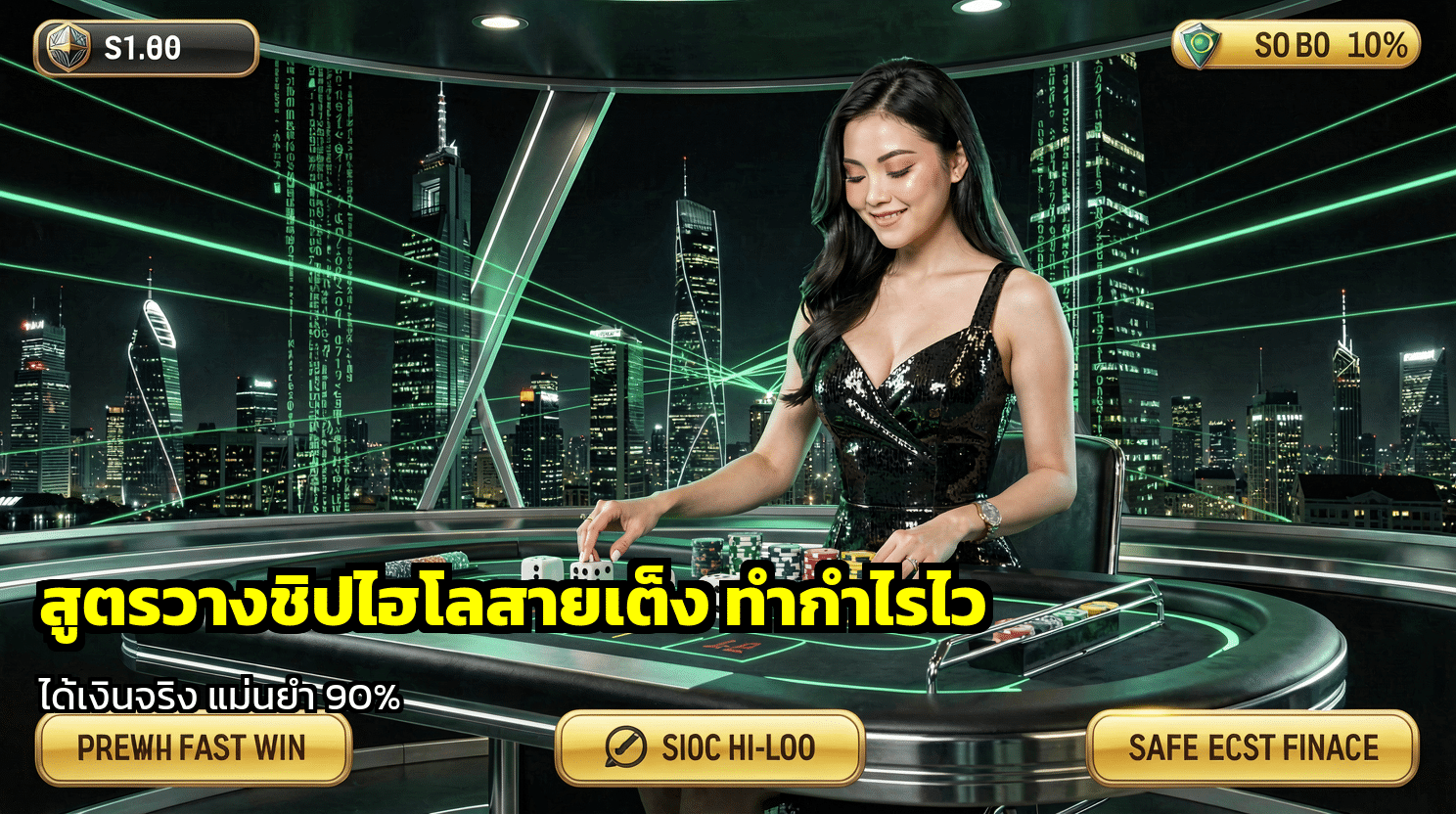สูตรวางชิปไฮโลสายเต็ง
