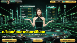 เปรียบเทียบค่าคอมคาสิโนสด